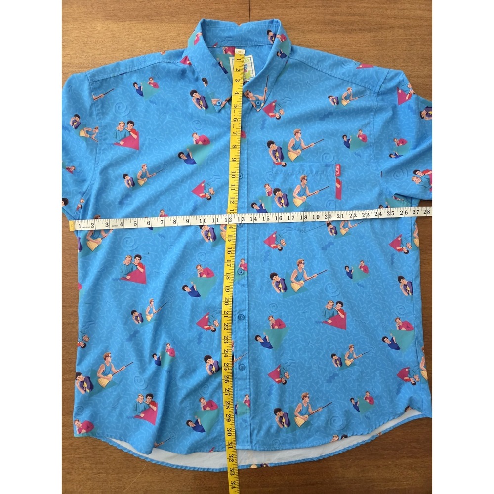 Saved By The Bell Button Up Shirt Rslvts 3x Screech Zack - Picture 7 of 9